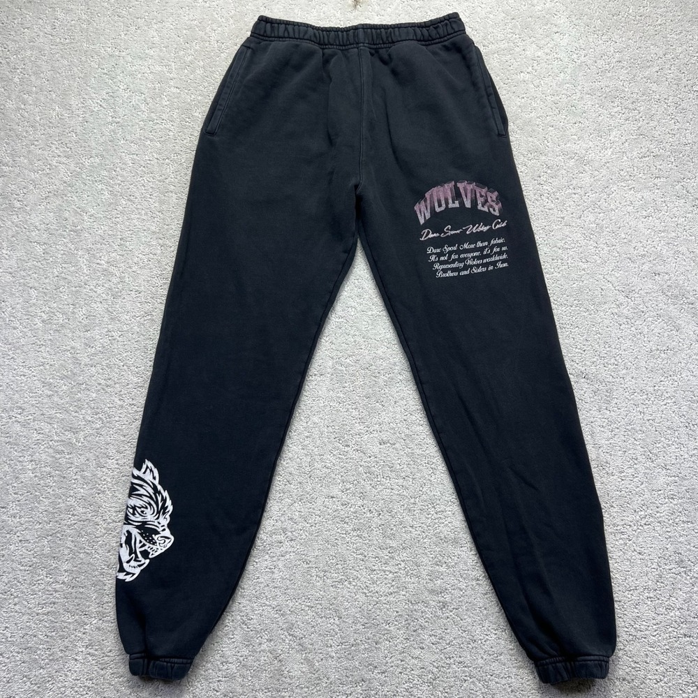 Darc Sport Wolves SHE Joggers Womens Small Black Graphic Limited Edition 380/500